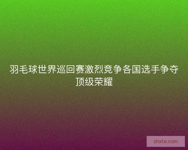 羽毛球世界巡回赛激烈竞争各国选手争夺顶级荣耀